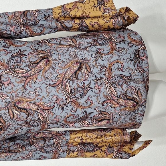 One World Fairycore Whimsigoth Y2K Bell Sleeve Multicolor Blouse Size S - Picture 9 of 15